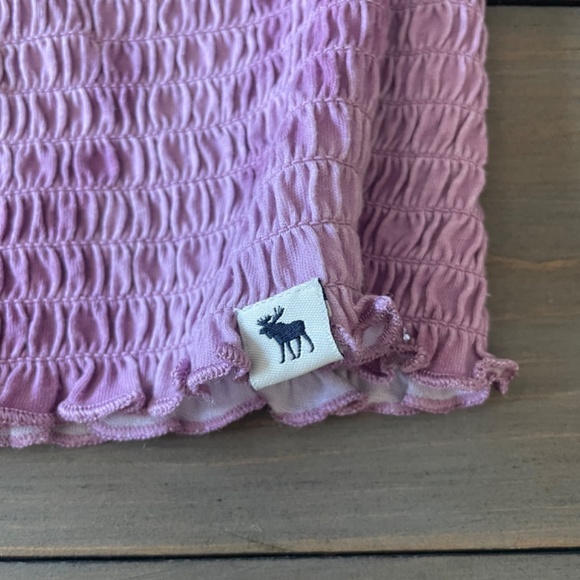 Abercrombie Kids 10/12 Purple 'Ruffled/Ruched' Tank top with Removable Straps - Picture 2 of 7